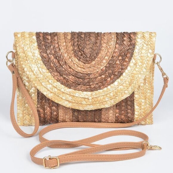 Straw Coloful Envelope Clutch - Picture 8 of 9